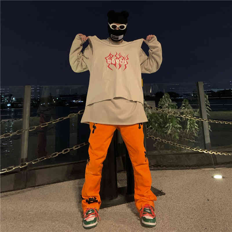 

Chrome-Hearts Busy Jiwear Too Crosin Ch Co Branded Ow Cross Skinned Jeans Silver Button Orange Casual Flared Pants, Black