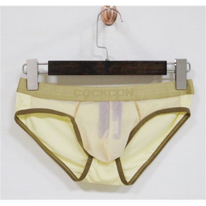 

Underpants Selling!1pcs Brand Cockcon Net Underwear Men's Grenadine Briefs Gay Sexy Model Solid Gold Belt, Red
