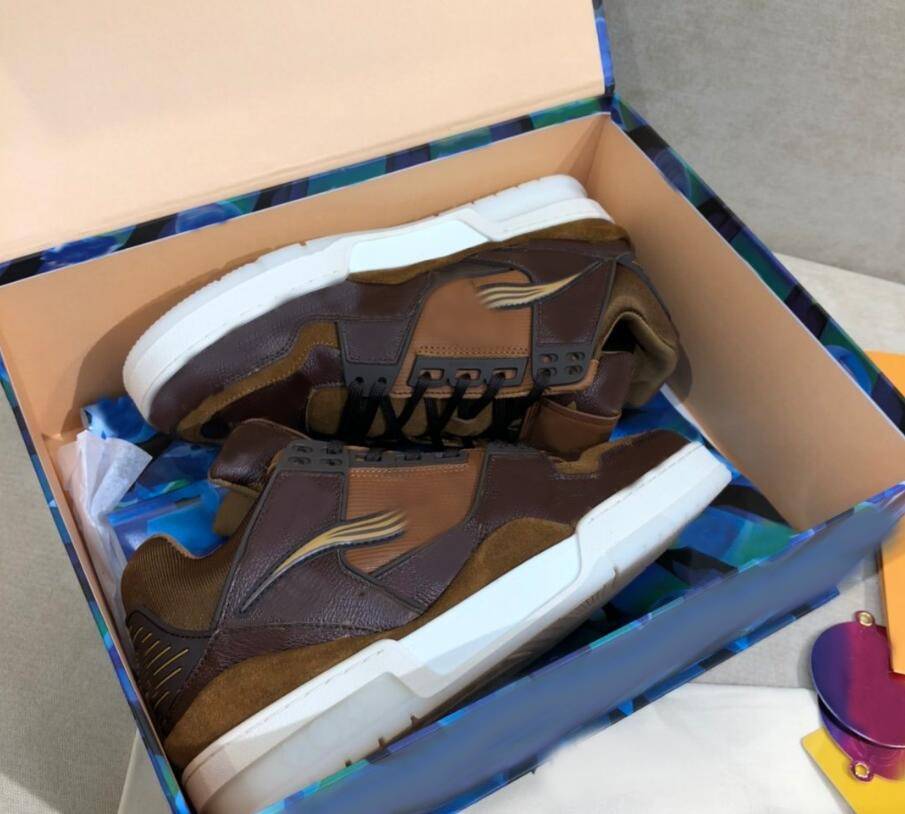 

2021 men sports shoes Trainer Sports shoes TPU combination large sole leather padded foot mesh lining casual shoes size 39-45, Color 6