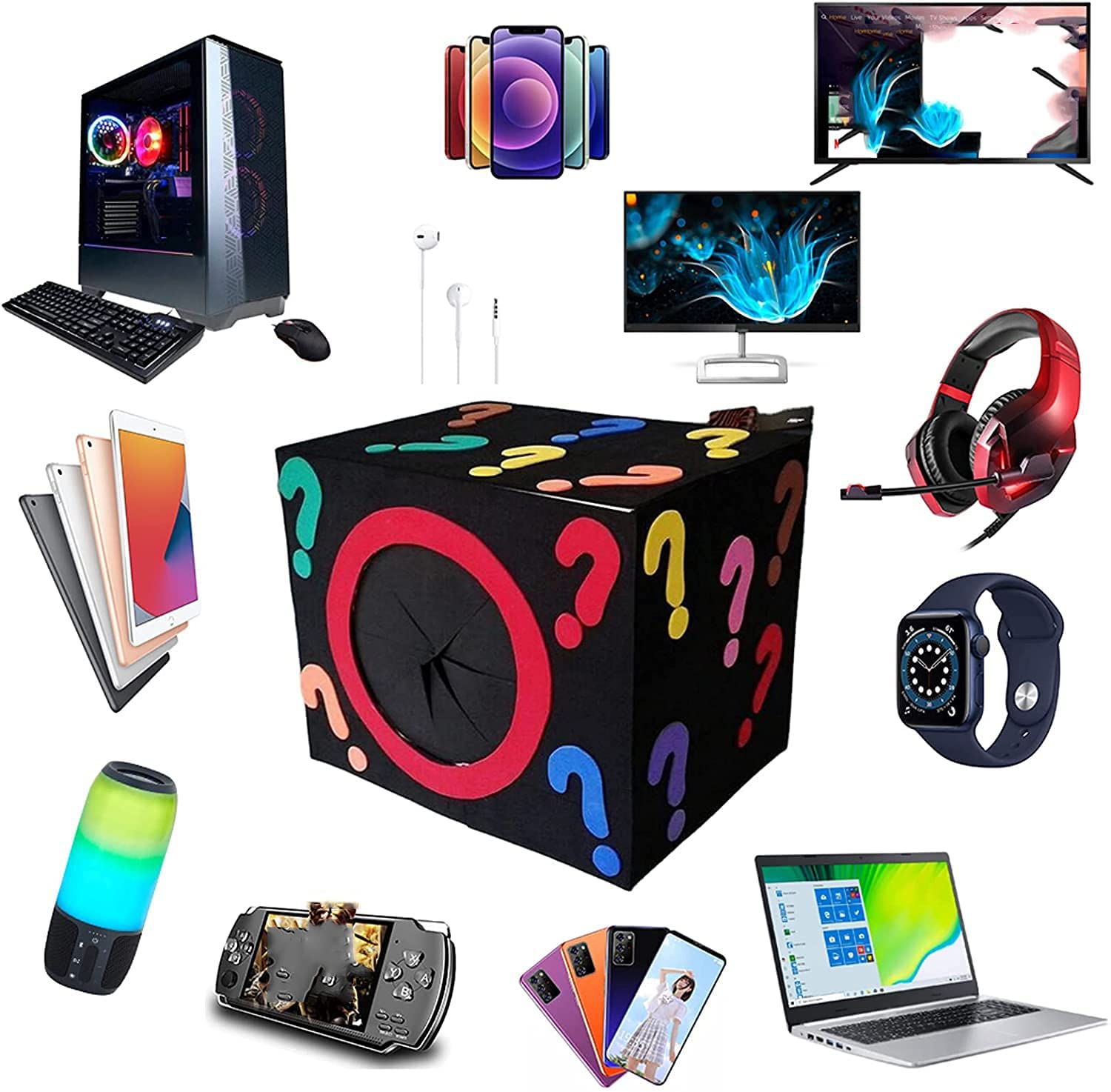 Lucky Blind Mystery Box Electronic Products, favors Gift Surprise Box, Random Style,Excellent Value for Money,First Come First Served-image-731221490