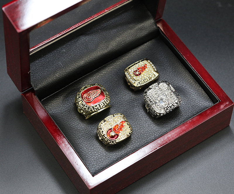 

4pcs 1997 1998 2002 2008 Detroit Red Wing s Stanley Cup Championship Ring TideHoliday gifts for friends