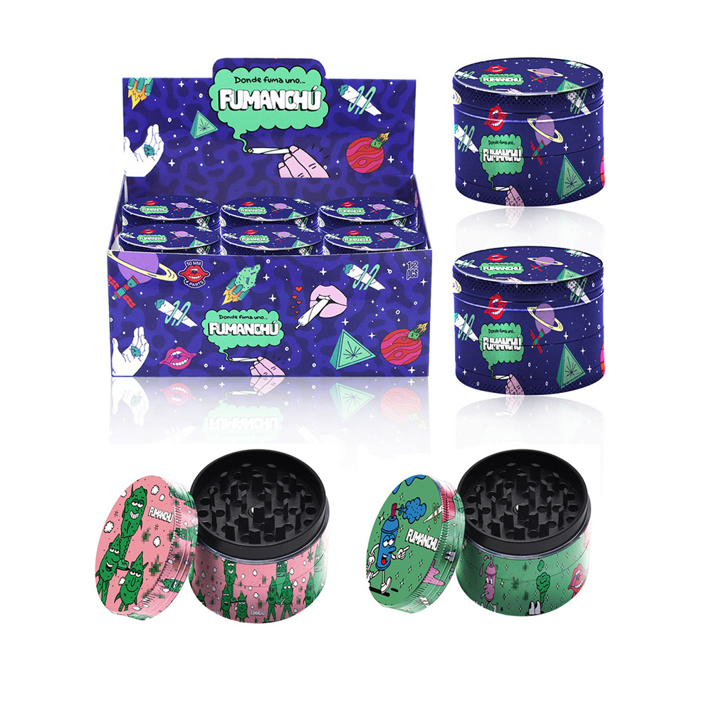 

40mm metal herb grinder 50mm 63mm colors smoking skull mask pattern four layer zinc alloy accessaries