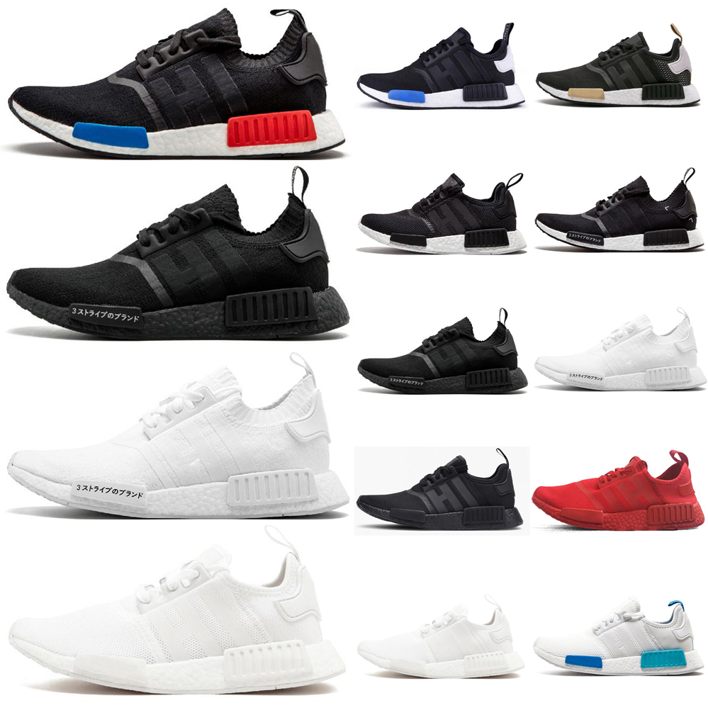 

Nmd r1 v2 Running Shoes NMD men women Triple black white red Sneakers Dazzle camo Speckled aqua tones mexico city metallic core Trainers sports shoe, Box