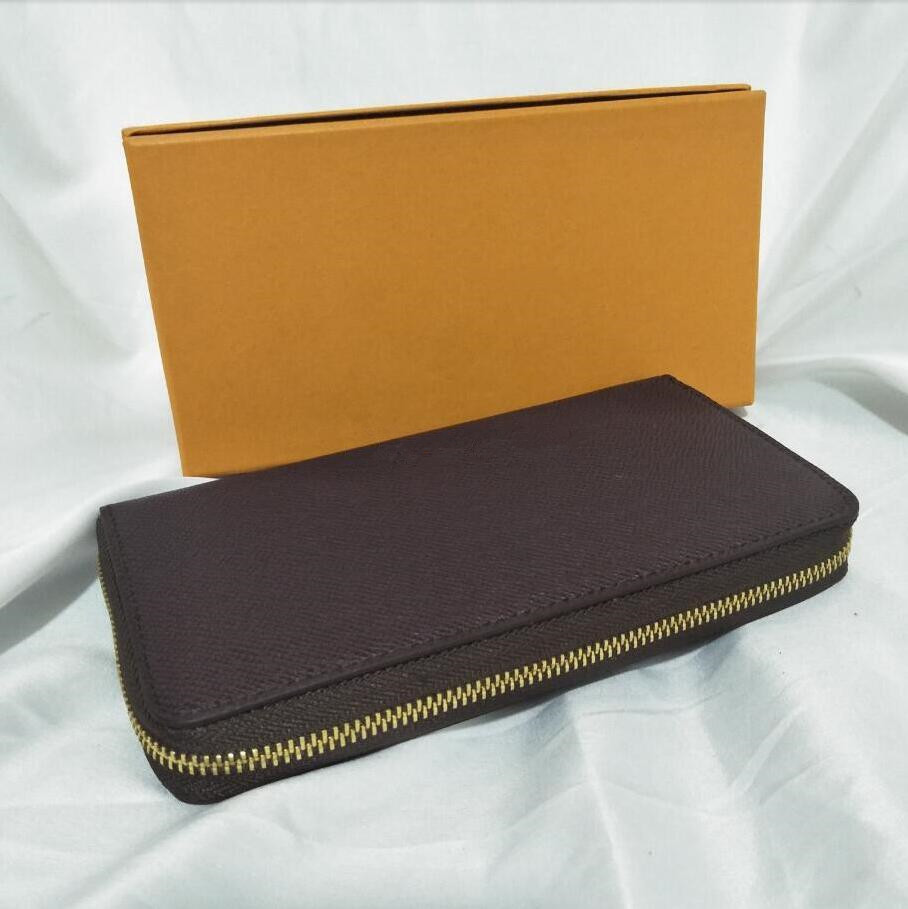 

Men Classic Purse Most Fashionable Long Zipper Wallet Cards And Coins Mens Wallets Leather Purse Card Holder Purse Women Wallet, A1 brown with letters