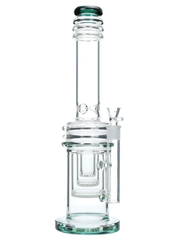 

Vintage Tsunami 14inch Glass Bong Water smoking hookah pipe 18mm female Joint Bubbler Heady Oil Dab Rigs with color bowl can put customer logo by DHL UPS