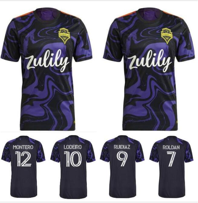 

MLS 2021 Seattle Sounders SOCCER JERSEYS away purple 21 22 Jimi Hendrix KIT Roldan RuidÃ­az Lodeiro Montero MORRIS camisetas de fÃºtbol footba, Black;yellow