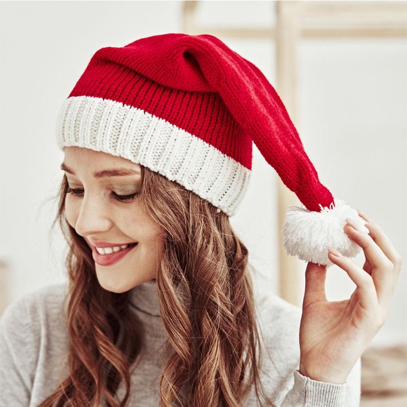 

Beanies Classic Christmas Parent-child Hat Warm Crochet Mom Baby Bonnet For Children Hairball Solid Color Kids Unique Beanie