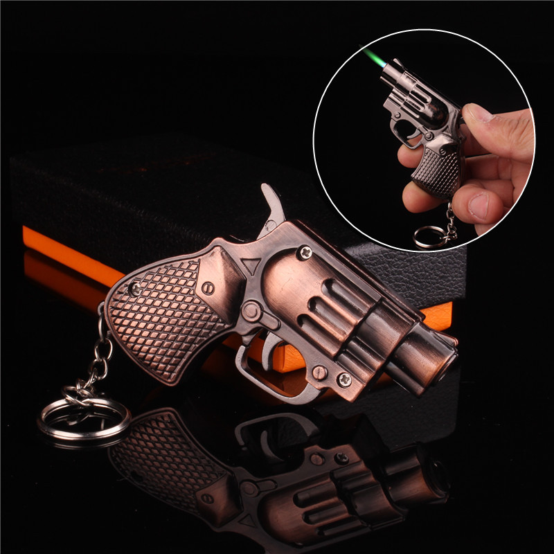 

Mini Gun Lighter Novelty Metal Pistol Windproof Torch Cigarette Cigar Creative Gift