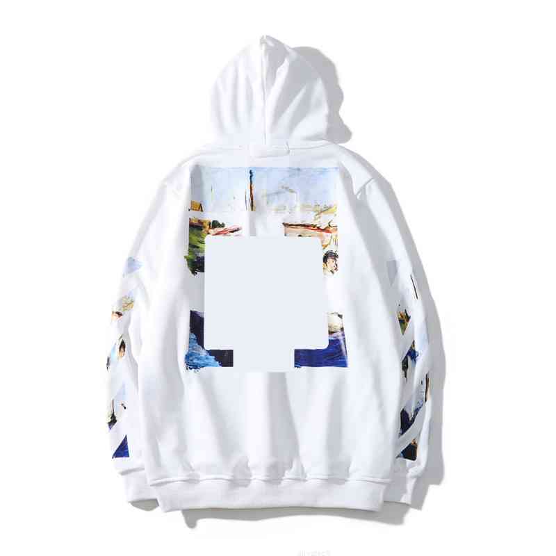 

Sweatshirts Brands Offs Hip Hop Mens Women Hoodies Autumn Winter Black White Couple Hooded Sweater Ow Large Pullover Back Printing x Sweatshirt Amf9