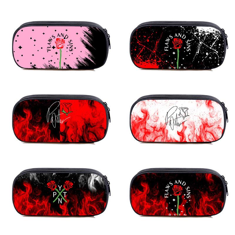 

Kpop 3D Payton Moormeier Pencil Case Makeup Bag PYTN Printed Net Red School Supplies Cosmetic Bags Women Funny Zipper Pouch & Cases