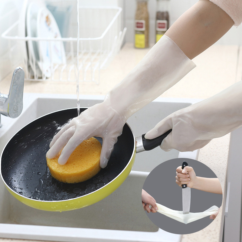 

3pairs/set gloves latex Household Silicone Gloves Kitchen Cleaning Dish Washing Housekeeping Scrubbing 33cm 37cm H1226g