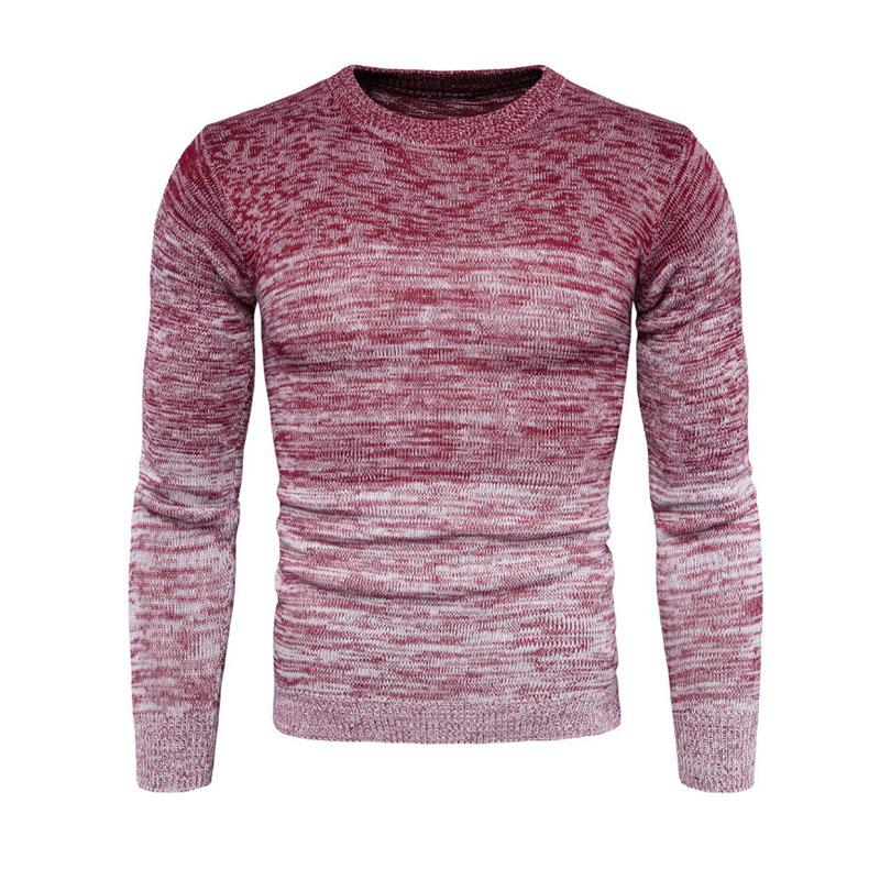 

Men's Sweaters Warm Sweater Round Neck Plus Size Fashion Men Long Sleeve Pullover For Male -3XL Autumn Winter Clothing, White;black