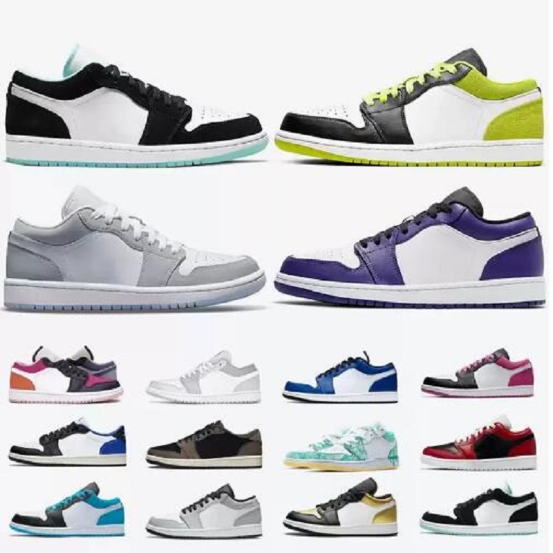 

jumpman 1 Black Toe low shoes Midnight Navy men women 1s UNC Royal Shattered Backboard mens outdoor trainer sports sneakers, Color 8