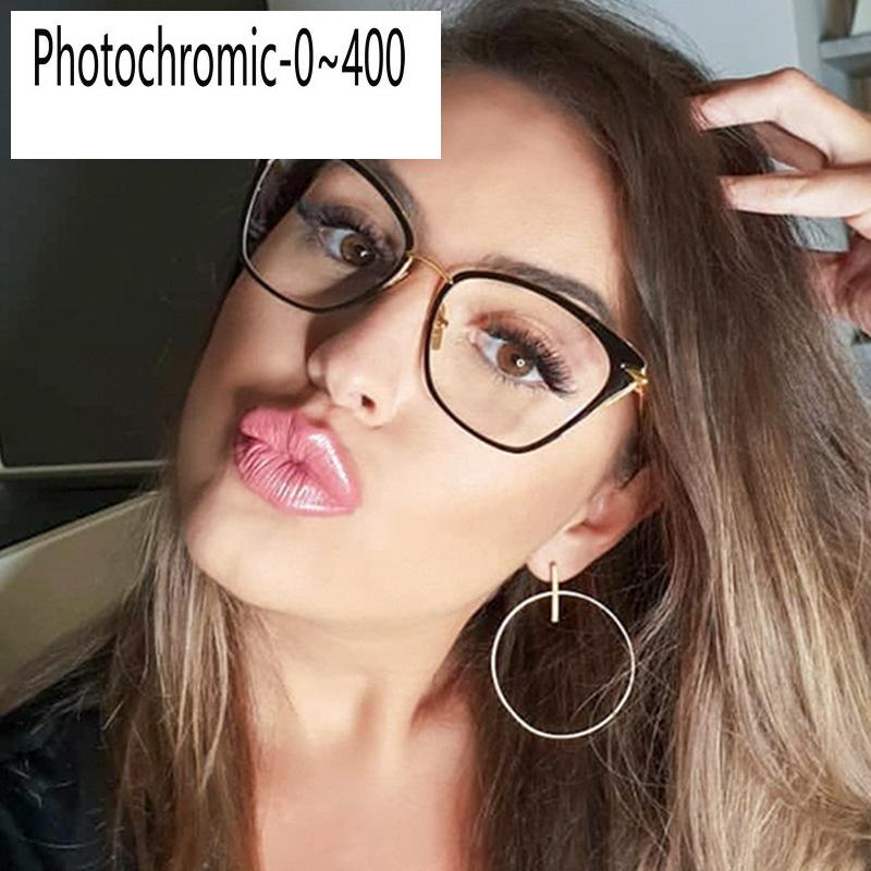 

Fashion Sunglasses Frames Pochromic Finished Myopia Glasses Posensitive Chameleon Anti-glare Change Color Lens Prescription Glasse FML