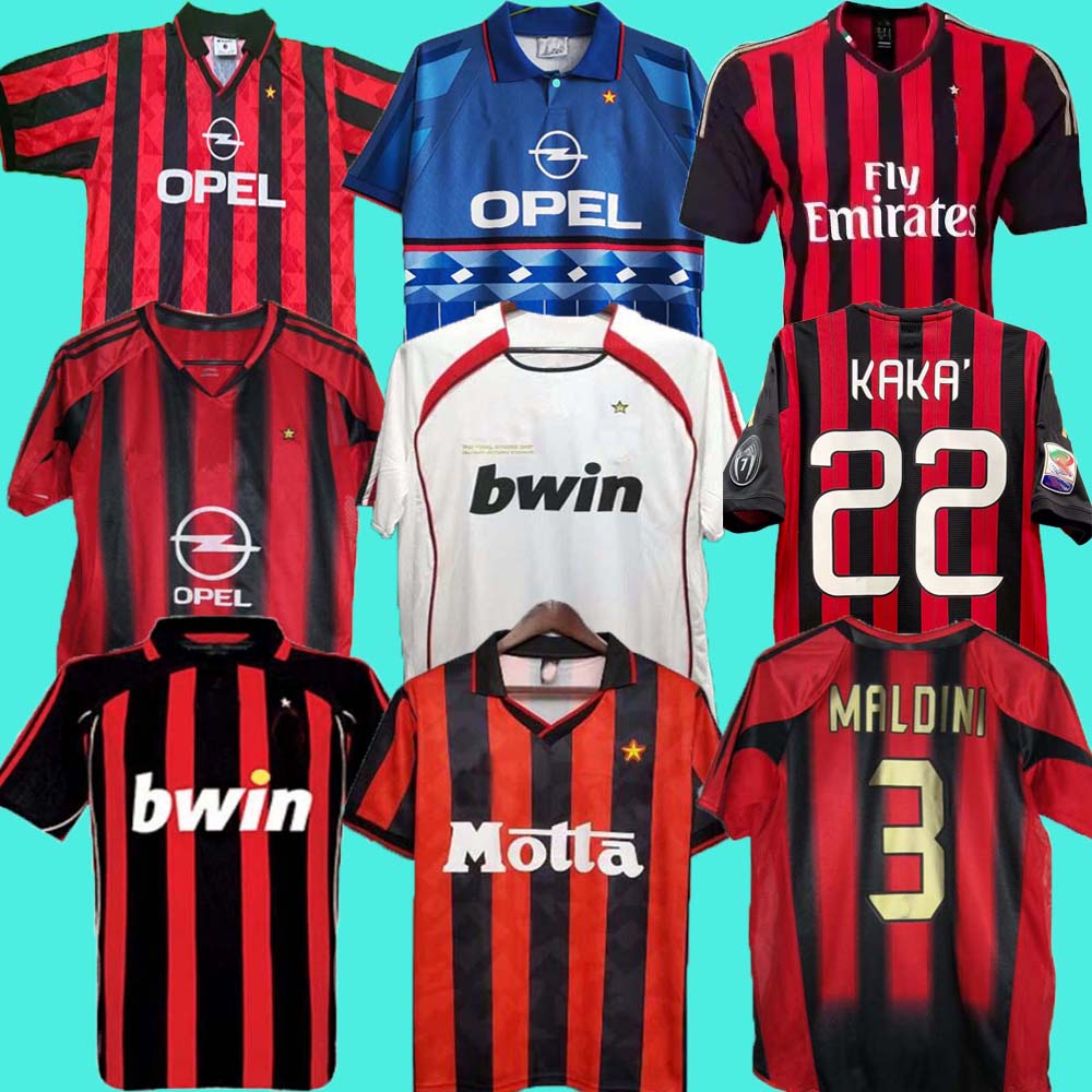 

Retro shirts home 95 96 97 Gullit SOCCER JERSEY 02 03 04 05 Maldini Van Basten football RONALDO KAKA Inzaghi AC MILAN 06 07 09 10 13 14 Riva, Black;yellow