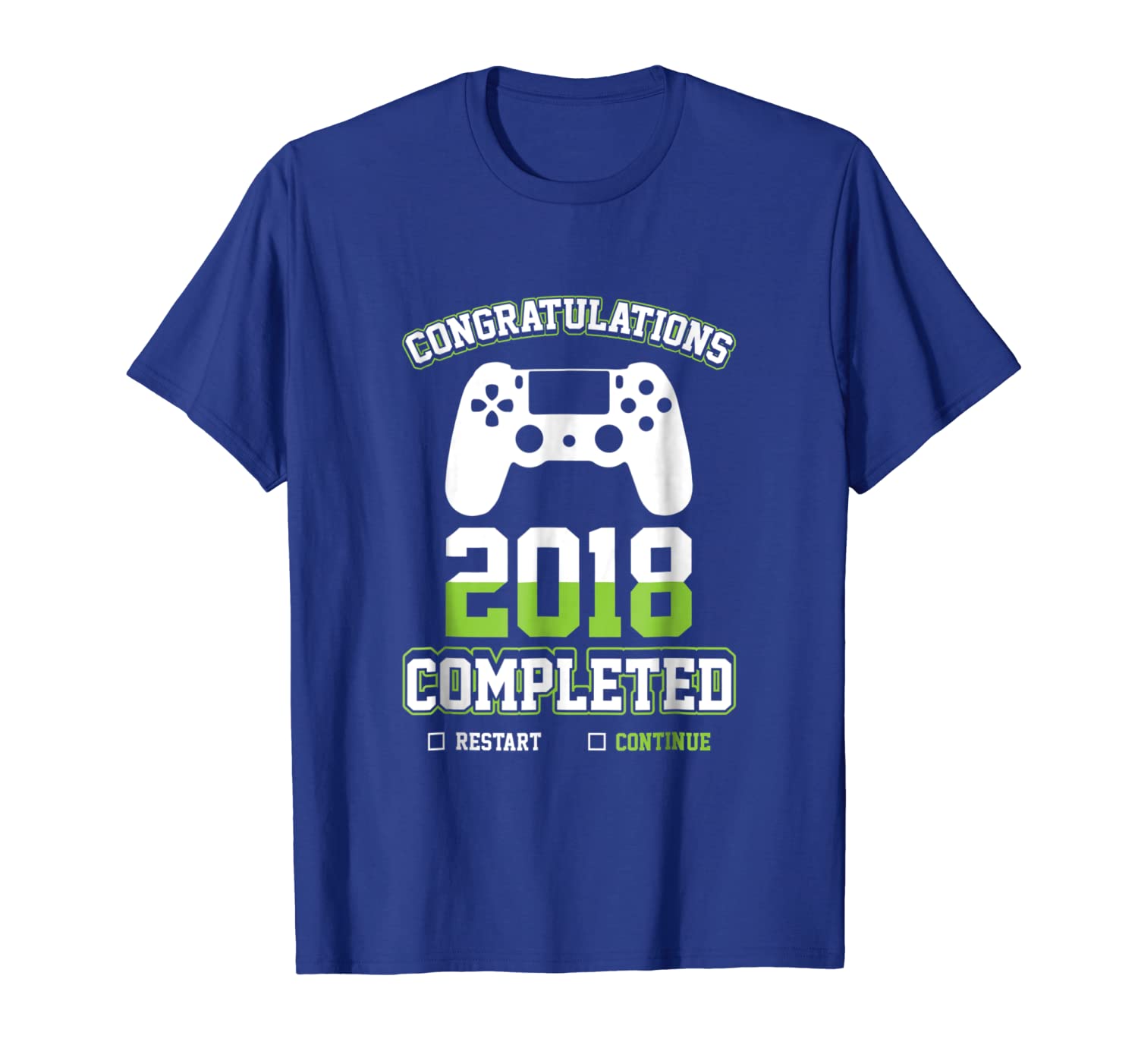 

2018 completed new years eve video game gamer tshirt 2019, White;black