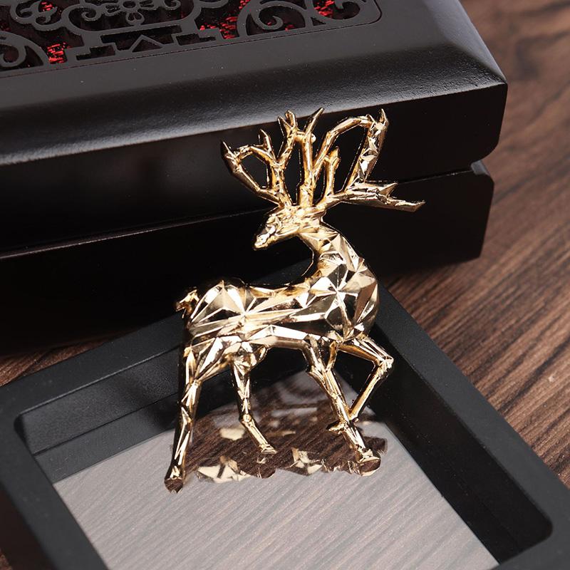 

Pins, Brooches Deer Brooch Golden Christmas Animal Ladies Clothing Fashion Simple Multi-purpose Accessories, Gray