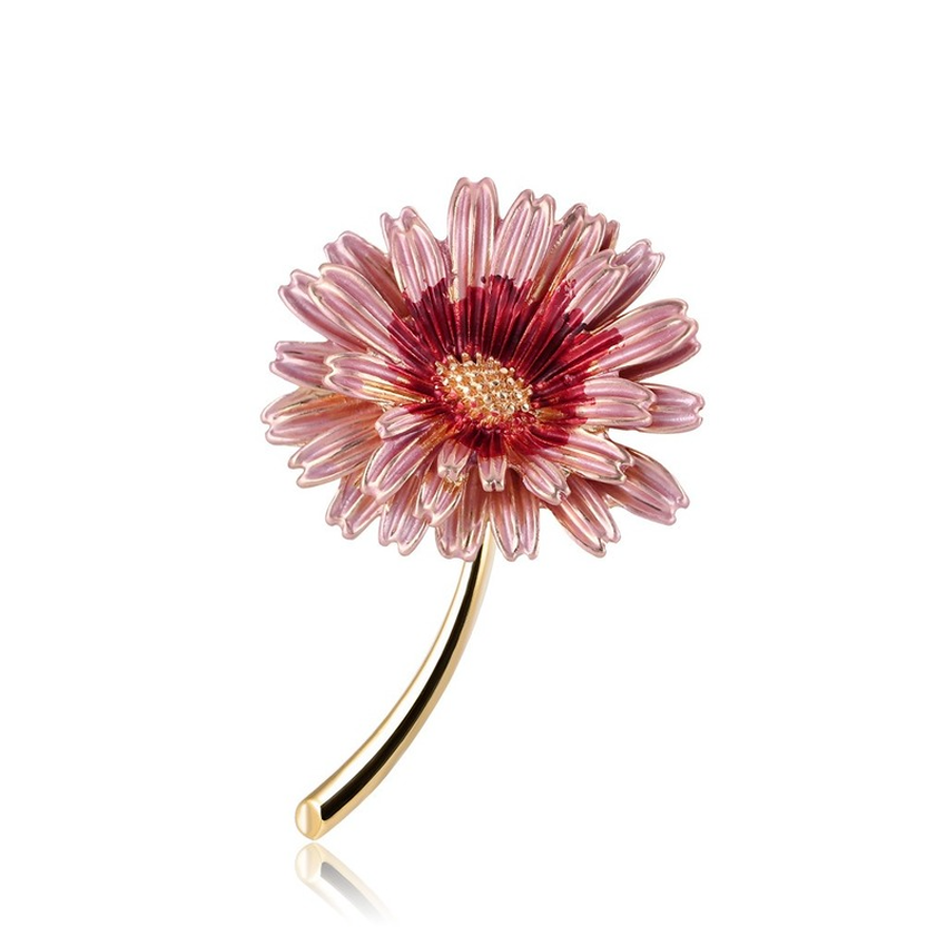 

Enamel Sunflower Brooch Pin Gold Metal Flower Brooches Business Suit Dress Tops Corsage Lapel Pins Women Men Fashion Jewelr Will and Sandy, Gray