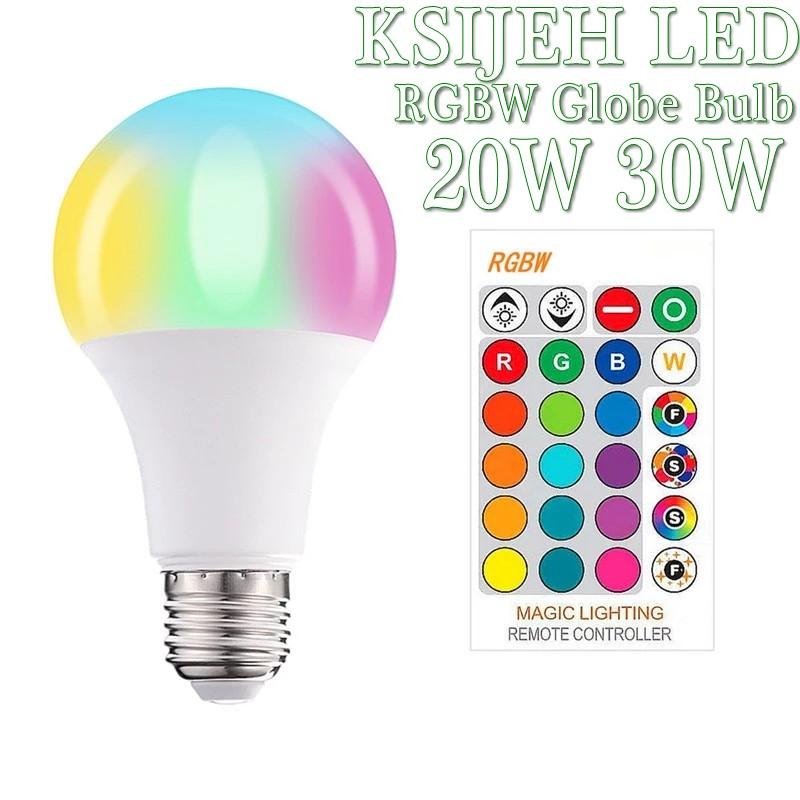 

E27 B22 E14 LED Light Bulbs Lamp 9W 20W 30W 220V Mini RGBW Globe Bulb Lampada Colorful With Remote Controller Lighting