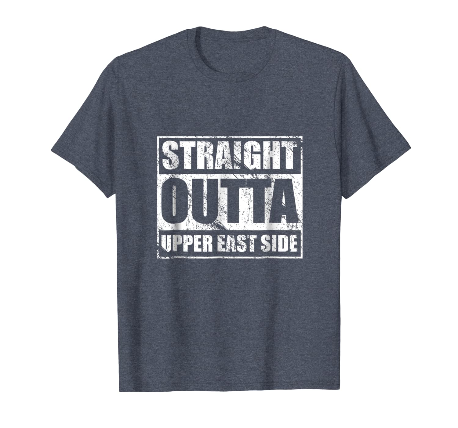 

straight outta upper east side t-shirt nyc ues heritage tee, White;black
