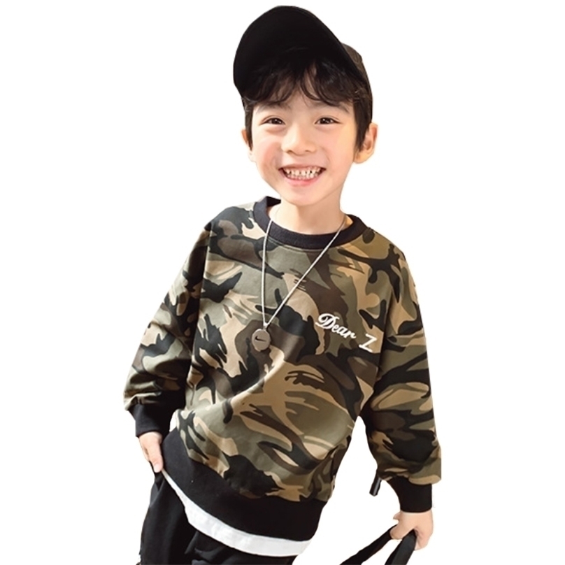 

Baby boys Clothes spring autumn Sweater coat camouflage fashion sports wear-resistant 4-12 year old high-quality child clothing 211110, Photo color