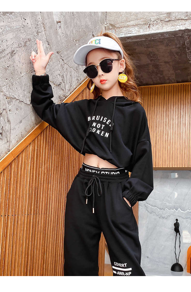 Compra Trend Ropa Para Niños Para Niñas Conjuntos Carta Impresión Sports Outfits  Sudaderas Con Capucha Joggers Pantalones Trajes Sudadera Corta Tops +  Pantalones 210729 Barato | Entrega Rápida Y Calidad | Es.Dhgate