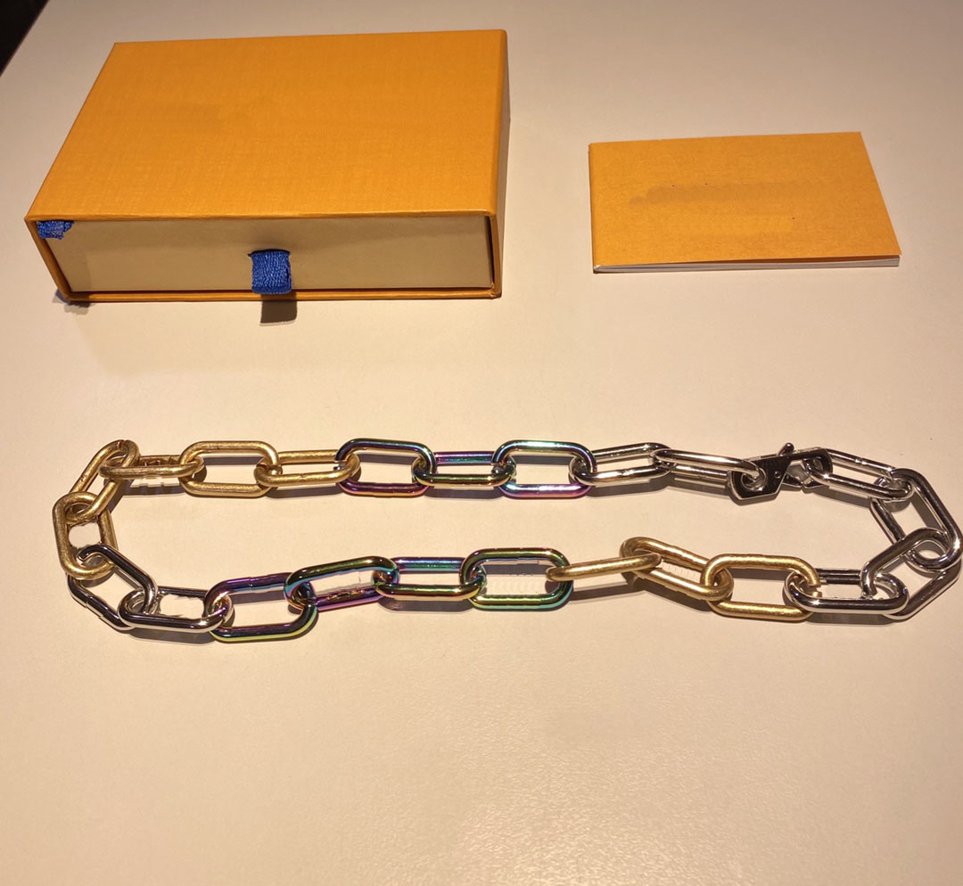 

Designer Necklace High Quality Love Bracelets Silver Link Fashion Colorful steel Classic Men Women Gold Bracelet Engagement Party Jewelry Women