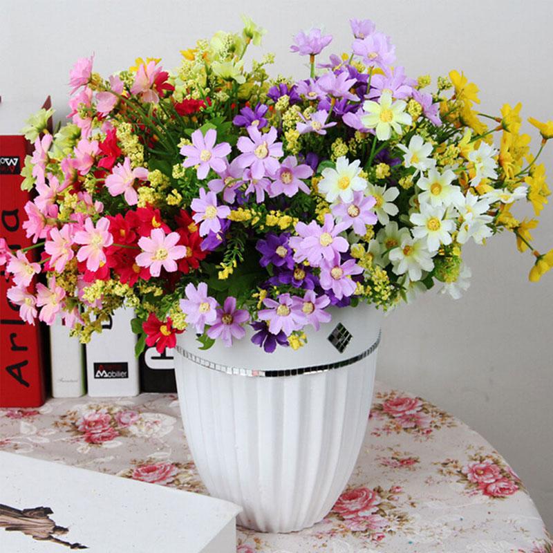 

Decorative Flowers & Wreaths 28 Artificial Jump Orchid Chrysanthemum Decoration Small Daisy Simulation Flower Home Room Table Christmas Wedd
