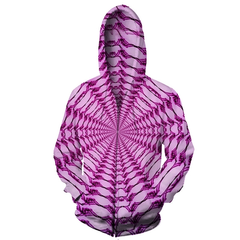 

3D printed T-shirt anime men's hooded zipper sweater, Lls-640