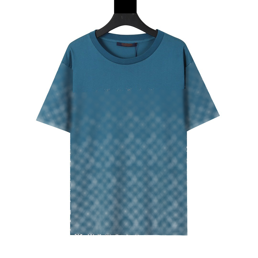 

21SS European spring and summer latest fashion half-length gradient letter printing TEE high-quality Paris men's famous designer sports, White;black