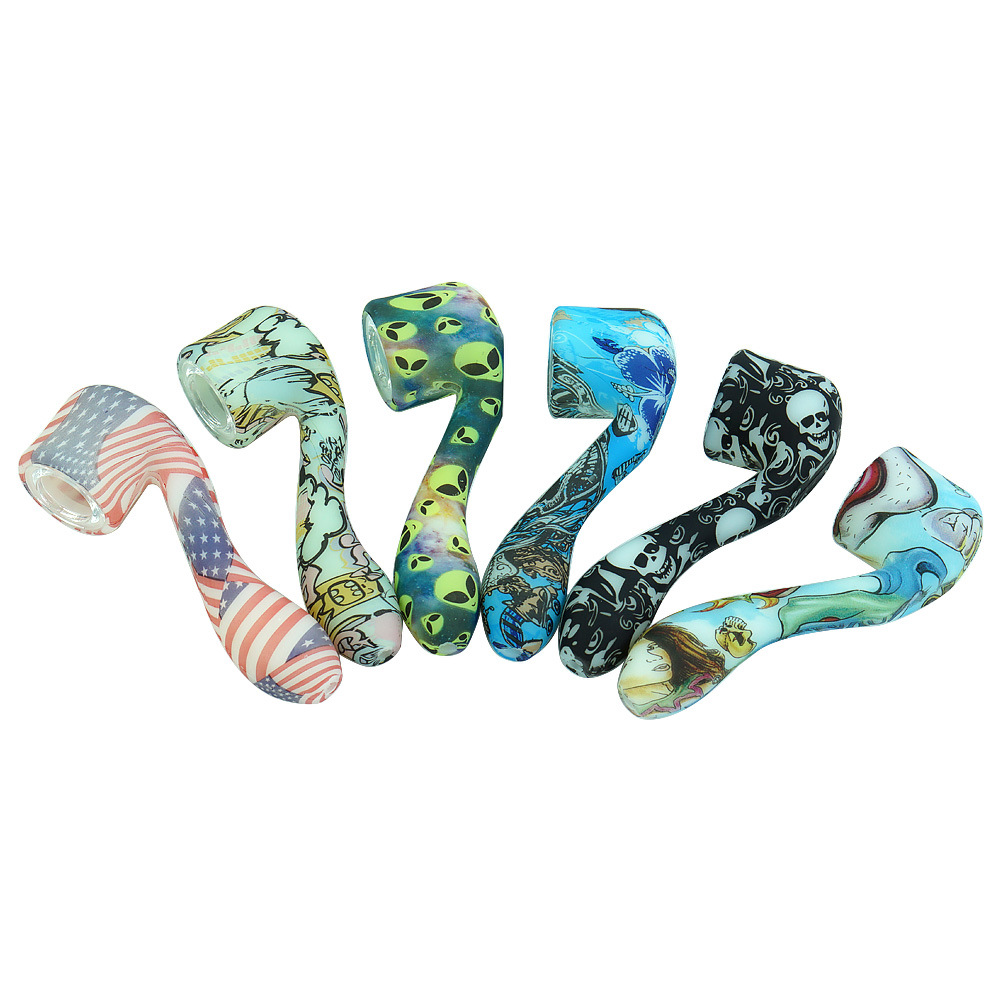 

Water pipes silicone Glass Pipe hand smoking accessories Bong Spoon silica gel