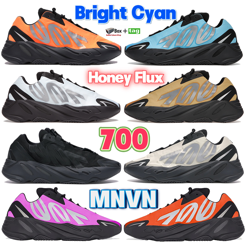 

Newest Wave Runner 700 MNVN Running shoes Honey Flux Bright Cyan Blue Tint Orange Phosphor Triple Black Bone Mens Sneakers Tie-dye graffiti women trainers, Bubble wrap packaging