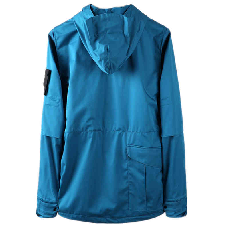 

Men's Jackets SS spring and autumn hooded detachable hat Vintage breathable loose jacket fashion brand Men Outerwear Coats 7W81, Beige