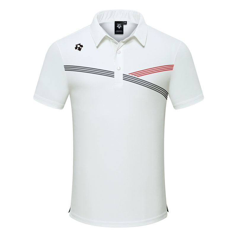 

Summer Golf Clothes Men Short Sleeve Sport Shirts 4 Colors Anti-Pilling BreathableItem Outdoor Sports Leisure T-Shirt Free, White