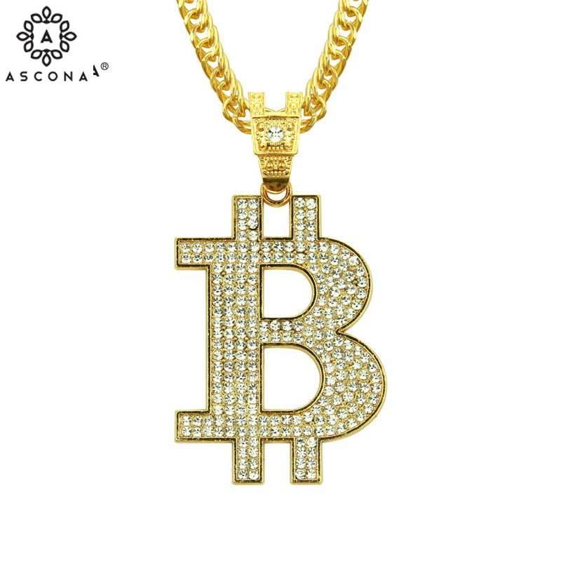 

Pendant Necklaces Iced Out B Letter Rhinstone Initial Bling Necklace Men's Hip Hop Punk Streetwear Rapper Money Jewelry Gift Gold Chain