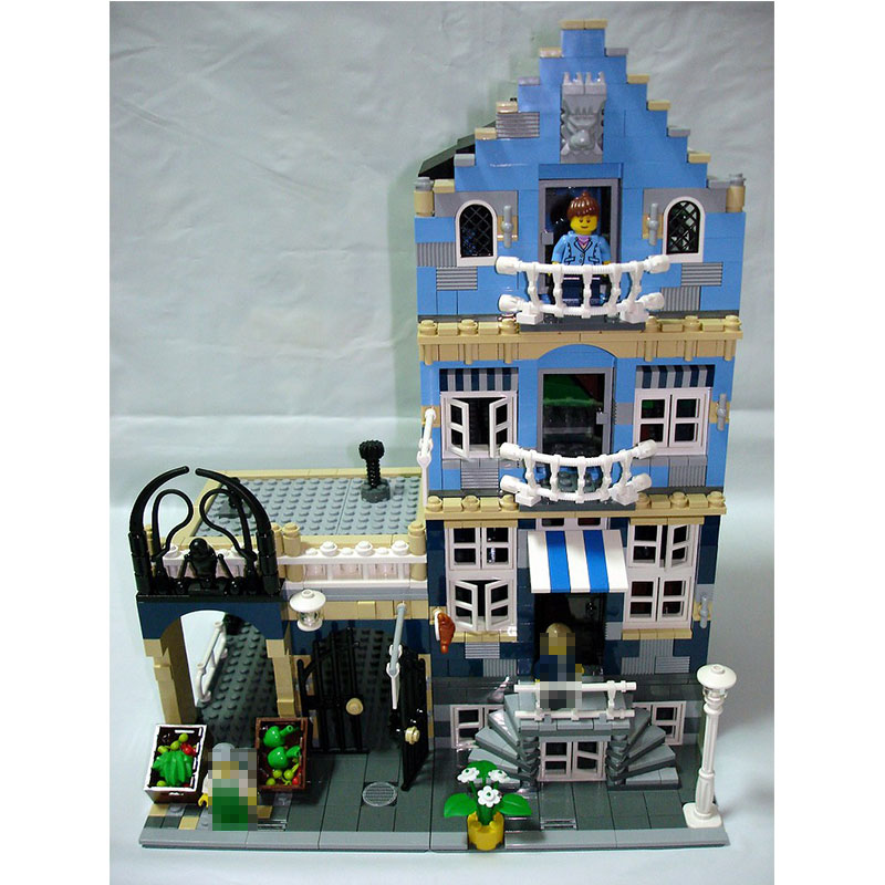 

LEPIN 15007 Creator Expert Series Market Street Building Blocks 1248pcs Bricks Toys Christmas Gift 10190 Model Kit