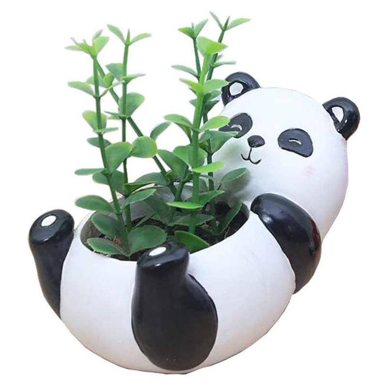 

Panda-shaped Succulent Plant Pot Cartoon Desktop Flower Animal Planter Bonsai Cactus Pots For Home Decor Jarrones Vases
