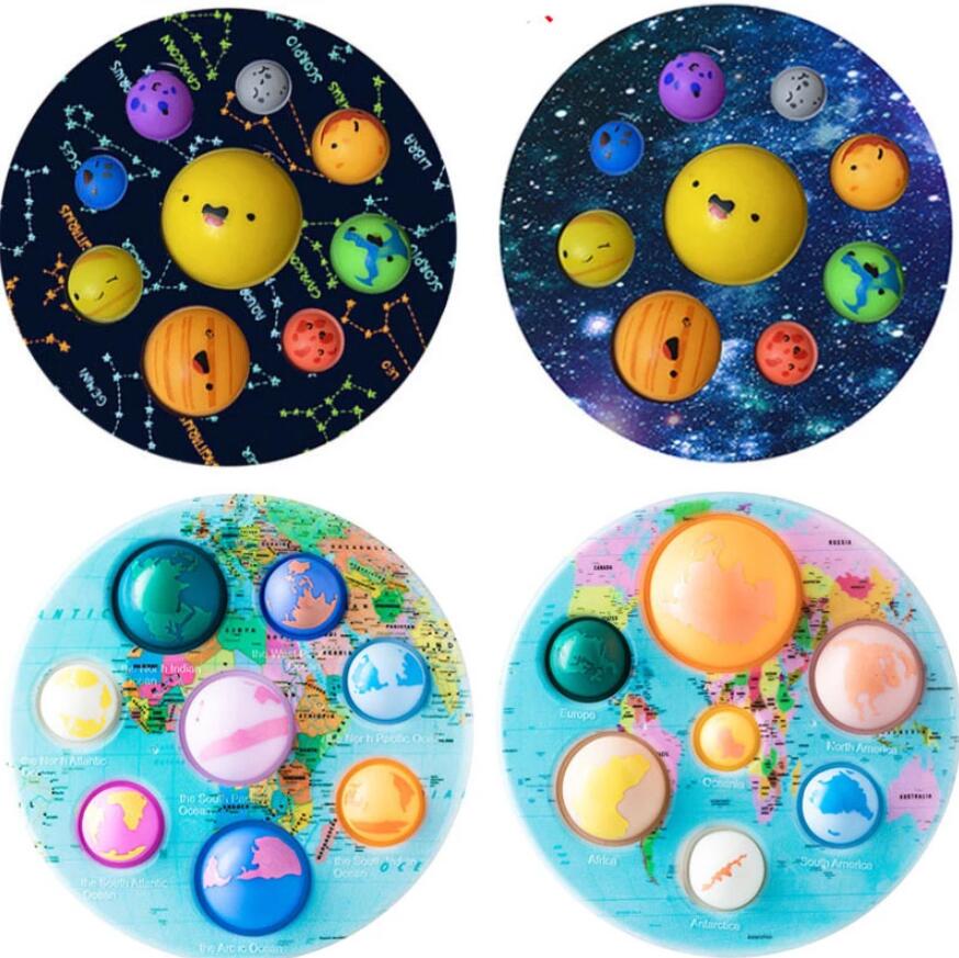 

Eight Planets Kids Fidget Toys Push Keychain Early Educational Sensory Toy Bubble Set Autism Anxiety Fidget Toy For Kids