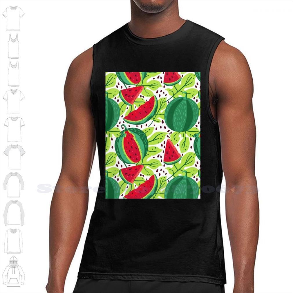

and sweet watermelon custom funny tank sleeveless vest summer red green seeds shoots plants garden berry, White;black