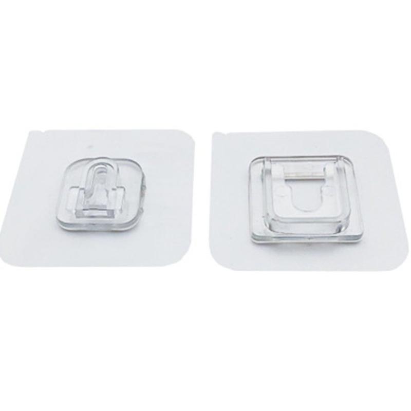 

Hooks & Rails Transparent Traceless Strong Adhesive Hook Bathroom Shelf Sticker Waterproof Kitchen Sticking Wall Rack Hanger