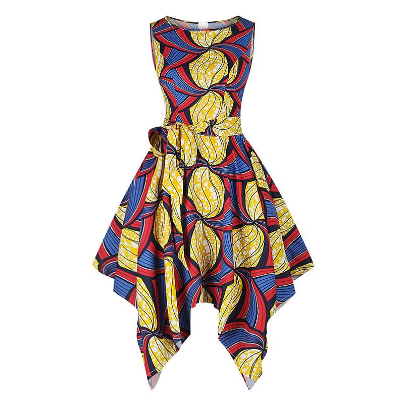 

Ethnic Clothing Women African Dashiki Print Maxi Dress Traditional Casual Outfits Attire 2021 High Low Asymmetric Vintage Party Clothes