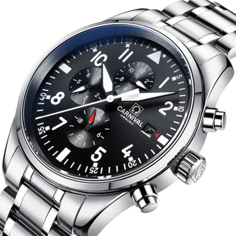 

Switzerland CARNIVAL Watches Men Multi-function Auto Watch Relogio Masculino Waterproof Men's Wristwatches C8592-1, Item 3