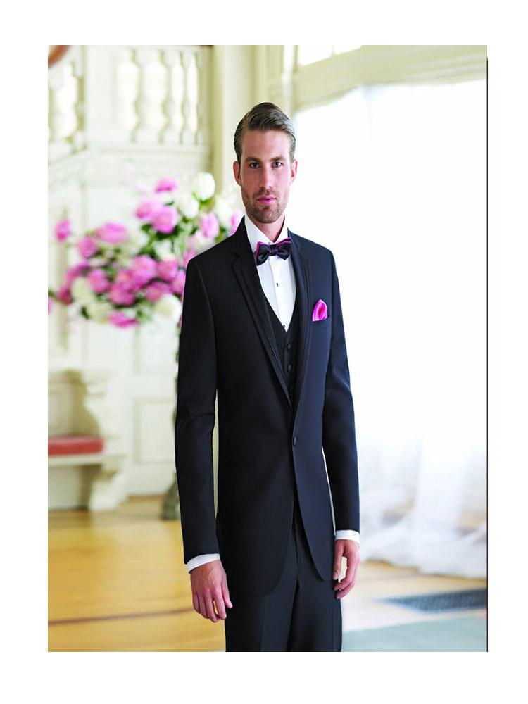 Bleu marine homme costume pour affaires veste Slim hommes élégant Blazer personnalisé décontracté Tuxedos 3 pièces mariage hommes costumes Blazer
