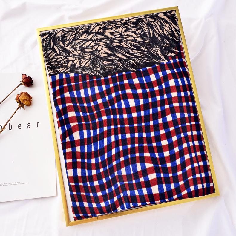 

Scarves Royalmaybe Autumn And Winter Style Soft Colorful Cotton Scarf European American Fashion Animal Print Long Shawl Women