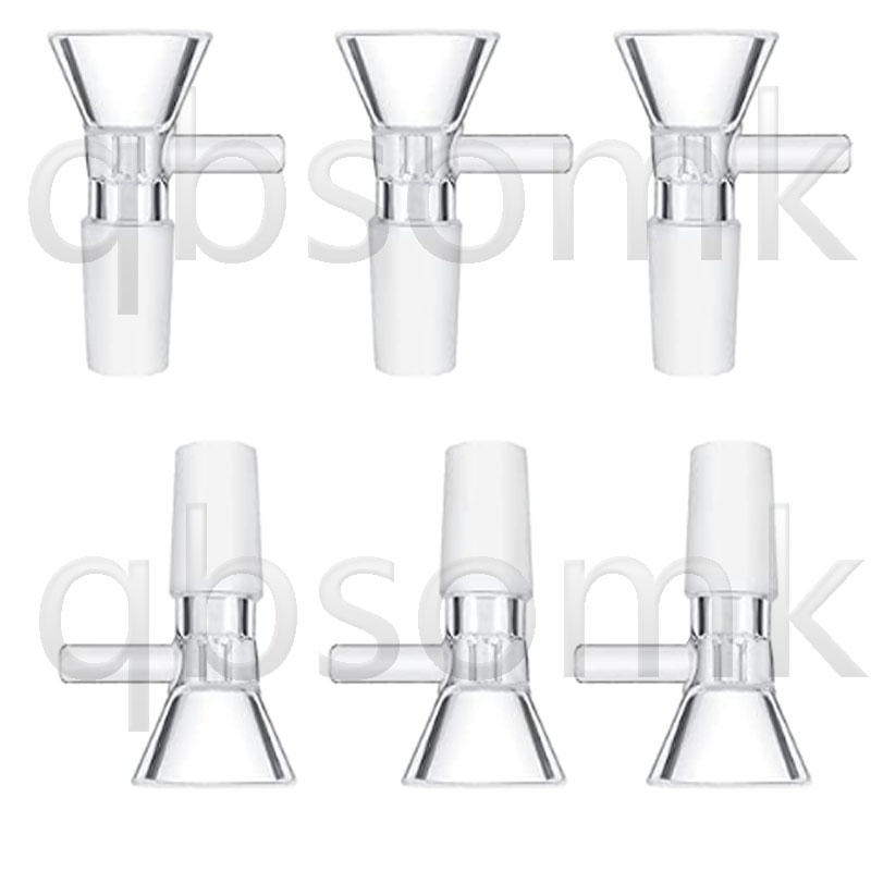 

QBsomk Hookahs Bowl for Glass Bongs Funnel Bowls Pipes 5mm Thick slides bong smoking piece heady wholesalers oil rigs pieces 14mm 18mm slide dab