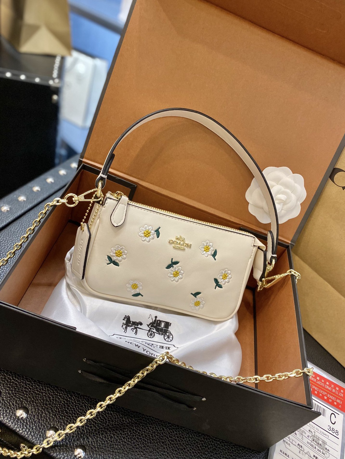 

2021 classic luxury brand leather bags handbags purses women flower shoulder messenger handbag wallet totes crossbody bag - l1724, Red;black