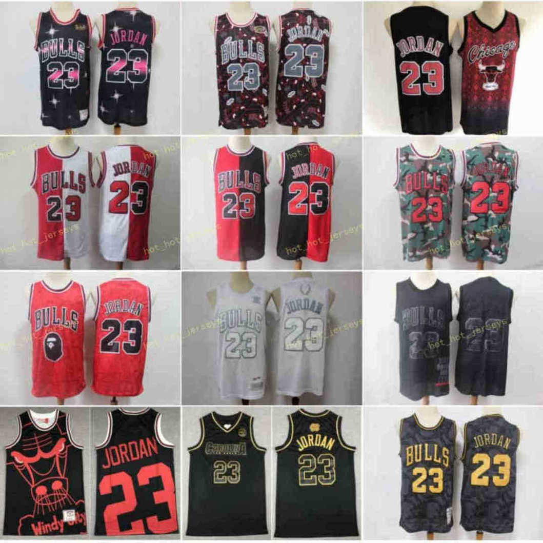 

Vintage Stitched Chlcago Jersey Mens 23 Michael Jo rdan Stitched Retro Mesh Basketball Jerseys Red White Black, As