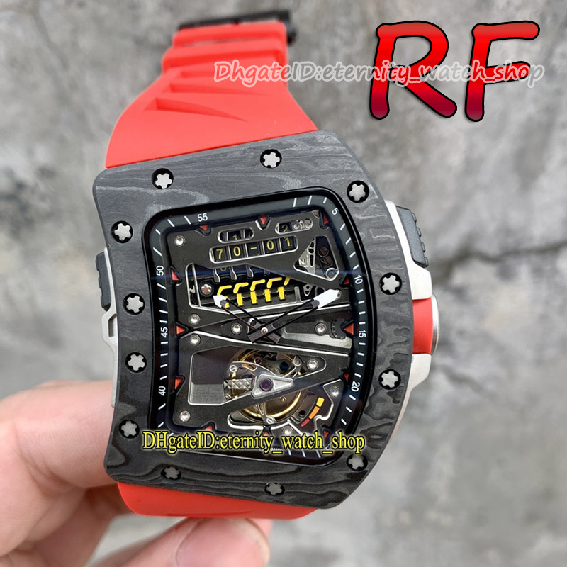 

eternity Watches RF Latest version 70-01 Tourbillon up to date NTPT Carbon Fiber Case Miyota Automatic Skeleton Dial RM70-01 Mens Watch Red, Slivery;brown