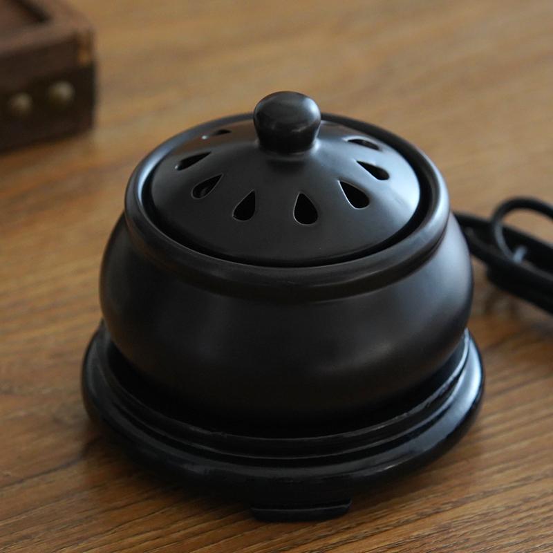 

Fragrance Lamps Ceramic Electric Incense Burner Sandalwood Indoor Agarwood Chinese Oil Warmer Church Incensario Home Decor 50