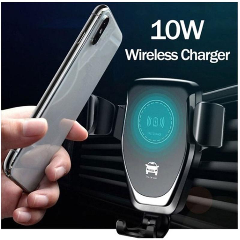 

10W Wireless Car Charger Air Vent Mount Phone Holder For iPhone XS Max Samsung S9 Xiaomi MIX 2S Huawei Mate 20 Pro 20 RS